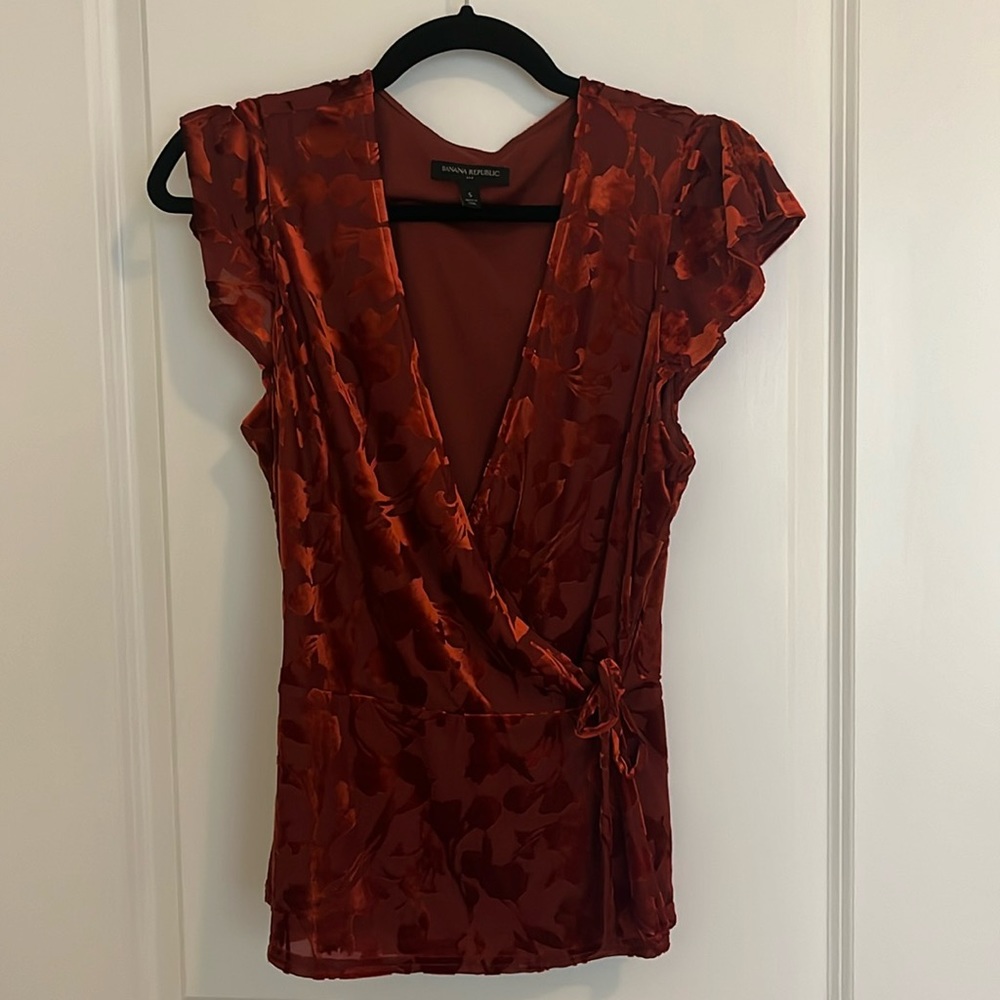 Wrap Top with Flutter Sleeves